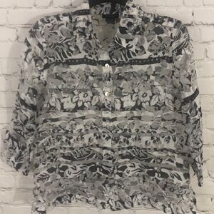 West End sheer 3/4 sleeve top